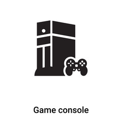 Game console icon vector isolated on white background, logo concept of Game console sign on transparent background, black filled symbol