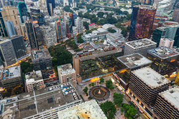 Fototapeta premium Aerial view of Hong Kong city