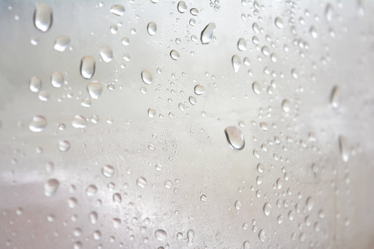 Water drops on a glass window