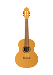 Obraz premium Vector illustration acoustic guitar on white background