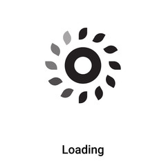 Loading icon vector isolated on white background, logo concept of Loading sign on transparent background, black filled symbol