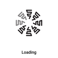 Loading icon vector isolated on white background, logo concept of Loading sign on transparent background, black filled symbol