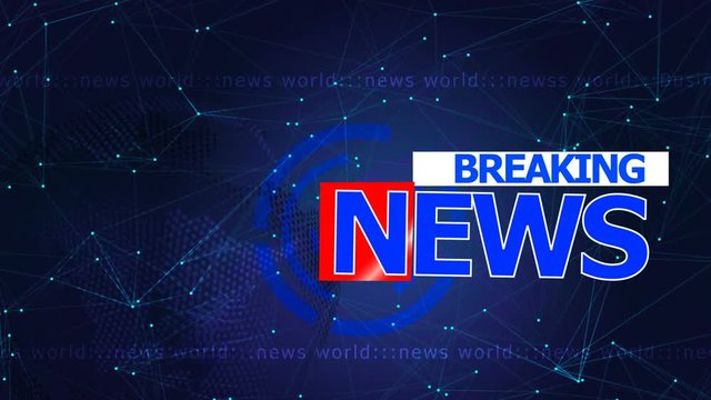 Animation of a breaking news. interlude