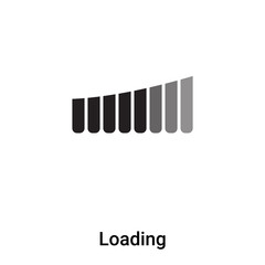 Loading icon vector isolated on white background, logo concept of Loading sign on transparent background, black filled symbol