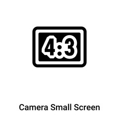 Camera Small Screen Size icon vector isolated on white background, logo concept of Camera Small Screen Size sign on transparent background, black filled symbol