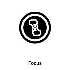 Focus icon vector isolated on white background, logo concept of Focus sign on transparent background, black filled symbol