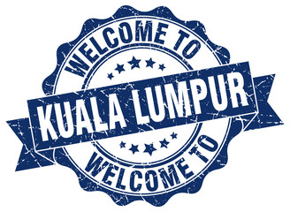 Fototapeta premium Kuala Lumpur round ribbon seal