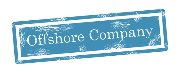 Offshore company square grungy stamp Vector illustration