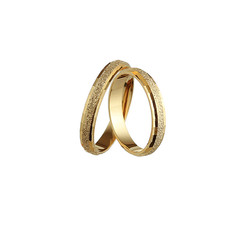 wedding rings white pink yellow gold set