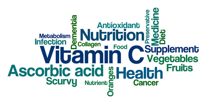 Word Cloud on a white background - Vitamin C