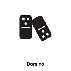 Domino icon vector isolated on white background, logo concept of Domino sign on transparent background, black filled symbol