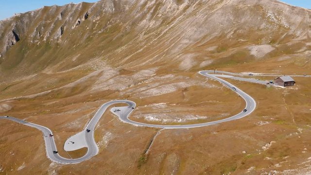 Hyper lapse of Fuscher Torl pass on Grossglockner scenic High Alpine Road, Austria