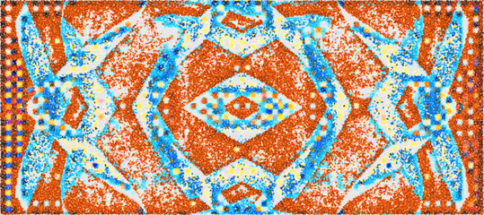 Fototapeta premium Symmetrical geometrical ornament.