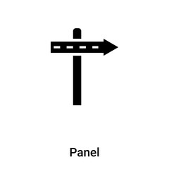 Panel icon vector isolated on white background, logo concept of Panel sign on transparent background, black filled symbol