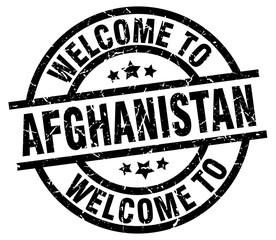 welcome to Afghanistan black stamp
