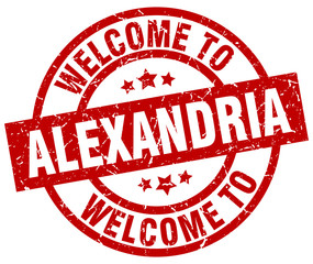 welcome to Alexandria red stamp