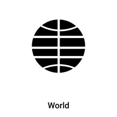 World icon vector isolated on white background, logo concept of World sign on transparent background, black filled symbol