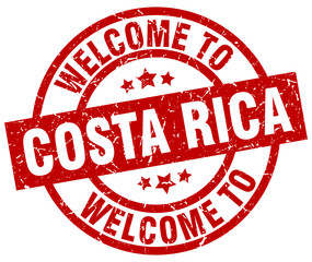 welcome to Costa Rica red stamp