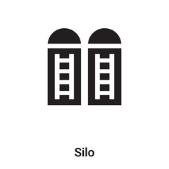 Silo icon vector isolated on white background, logo concept of Silo sign on transparent background, black filled symbol © TOPVECTORSTOCK