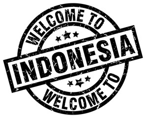 welcome to Indonesia black stamp