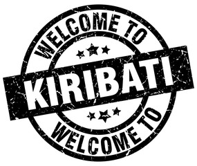 welcome to Kiribati black stamp
