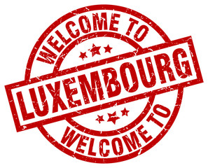 welcome to Luxembourg red stamp