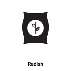 Radish icon vector isolated on white background, logo concept of Radish sign on transparent background, black filled symbol