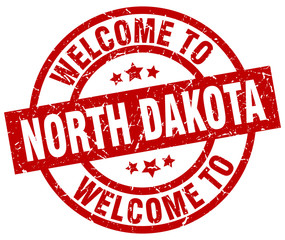 welcome to North Dakota red stamp