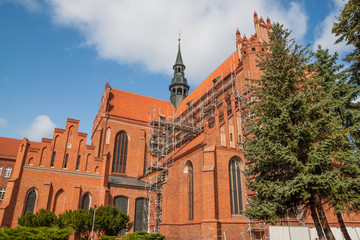 Fototapeta na wymiar Medieval Gothic Cathedral in Pelplin, Poland