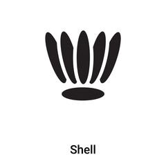 Fototapeta na wymiar Shell icon vector isolated on white background, logo concept of Shell sign on transparent background, black filled symbol