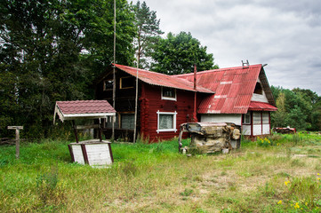 Abandoned manor house in the forest