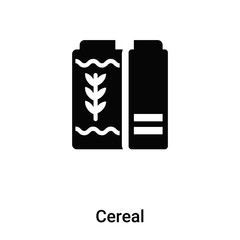Cereal icon vector isolated on white background, logo concept of Cereal sign on transparent background, black filled symbol