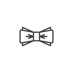 Bow tie outline icon. linear style sign for mobile concept and web design. costume party simple line vector icon. Symbol, logo illustration. Pixel perfect vector graphics