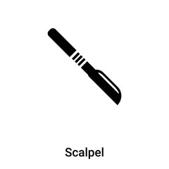 Fototapeta premium Scalpel icon vector isolated on white background, logo concept of Scalpel sign on transparent background, black filled symbol