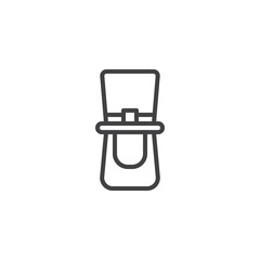 Leprechaun hat and beard outline icon. linear style sign for mobile concept and web design. Party mask simple line vector icon. Symbol, logo illustration. Pixel perfect vector graphics