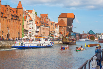 Obraz premium Gdansk old town and famous crane. Gdansk. Poland
