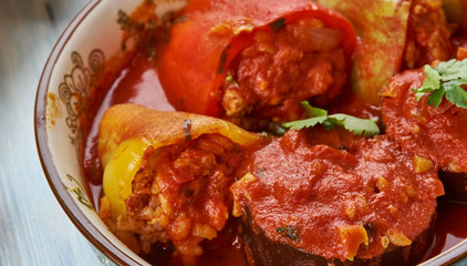 Balkan stuffed vegetables Dolmas