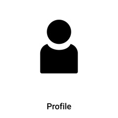 Profile icon vector isolated on white background, logo concept of Profile sign on transparent background, black filled symbol