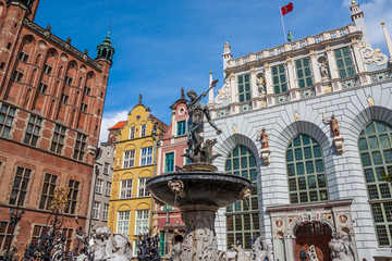 Famous Neptune fountain. Gdansk, Poland © cone88