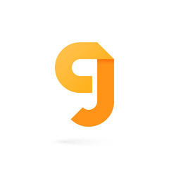 Letter G logo on white alphabet background