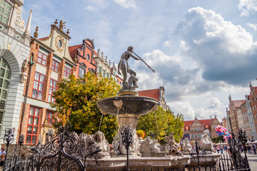 Famous Neptune fountain. Gdansk, Poland © cone88