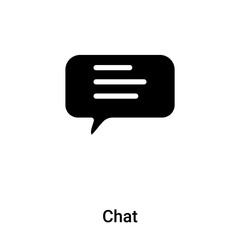 Chat icon vector isolated on white background, logo concept of Chat sign on transparent background, black filled symbol
