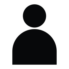 Fototapeta na wymiar A black and white silhouette of a profile picture - Male
