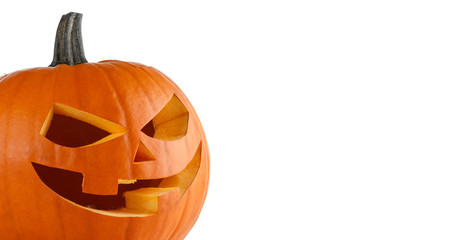 Halloween Pumpkin on white