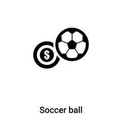 Obraz premium Soccer ball icon vector isolated on white background, logo concept of Soccer ball sign on transparent background, black filled symbol
