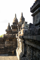 Fototapeta na wymiar Stone Corridor of Borobudur Temple, Yogyakarta, Indonesia 1