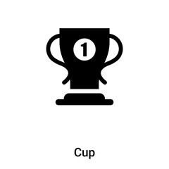 Cup icon vector isolated on white background, logo concept of Cup sign on transparent background, black filled symbol