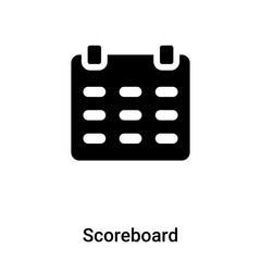 Naklejka premium Scoreboard icon vector isolated on white background, logo concept of Scoreboard sign on transparent background, black filled symbol