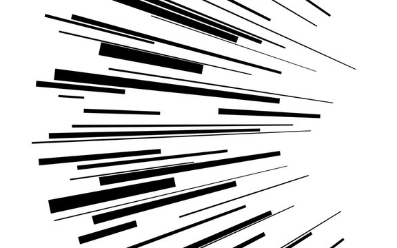 Speed lines Vector texture Comic speed lines background Black elements on white background