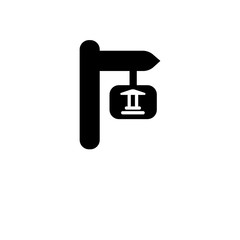 Signboard icon vector isolated on white background, logo concept of Signboard sign on transparent background, black filled symbol